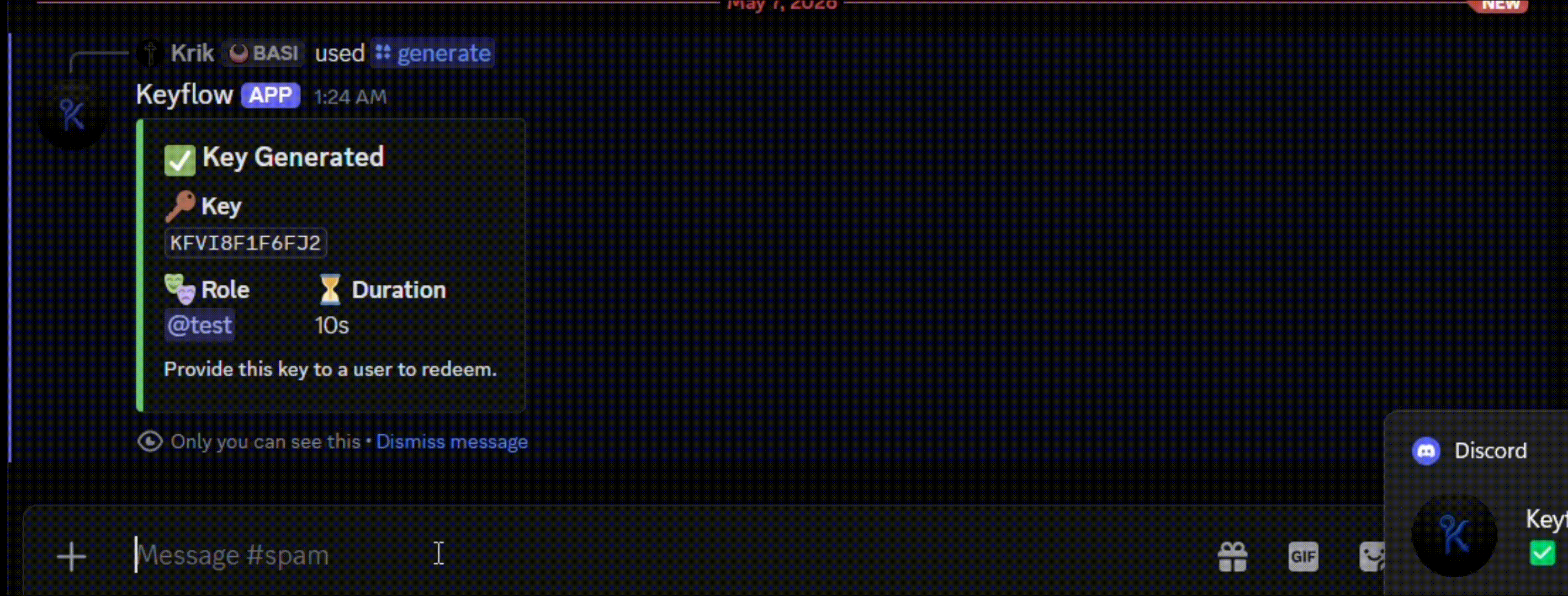 Redeem Command Demo